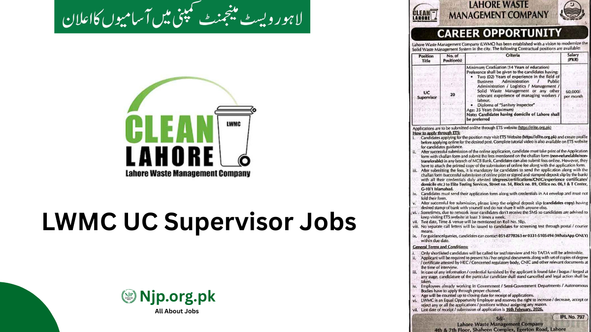 LWMC UC Supervisor Jobs