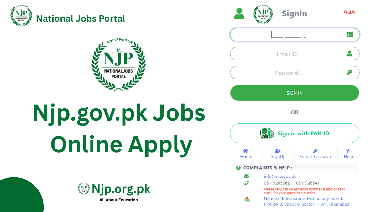 Njp.gov.pk Jobs 2026 Online Apply