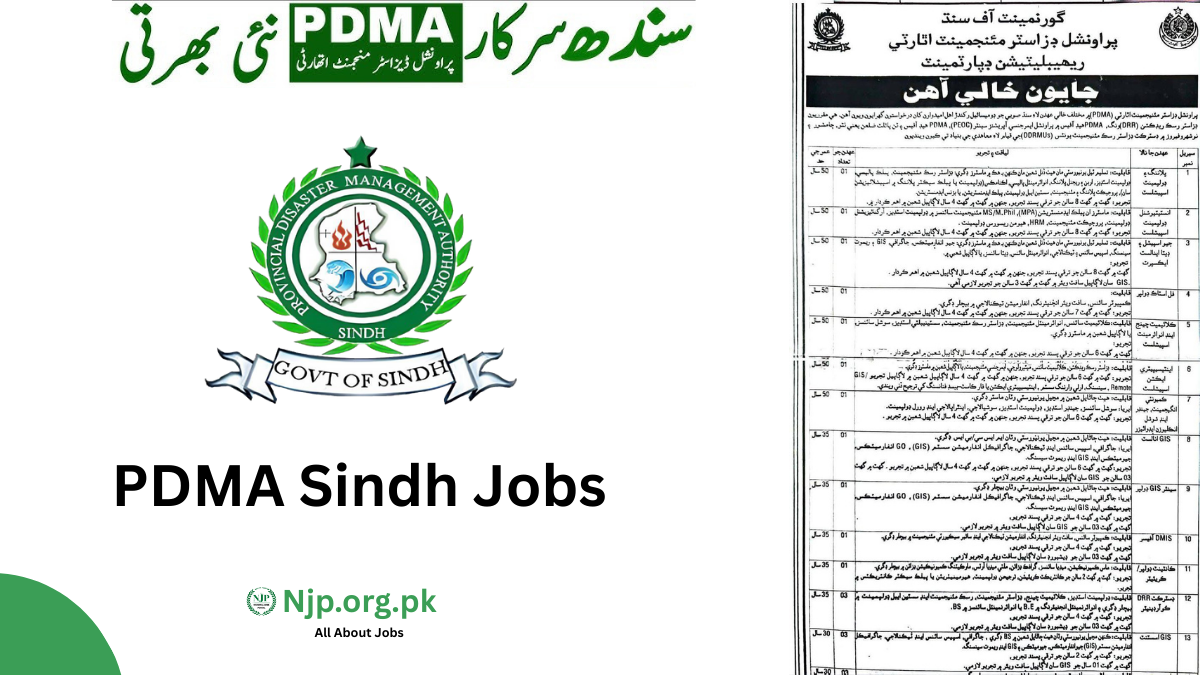 PDMA Sindh Jobs 2026 Online Apply