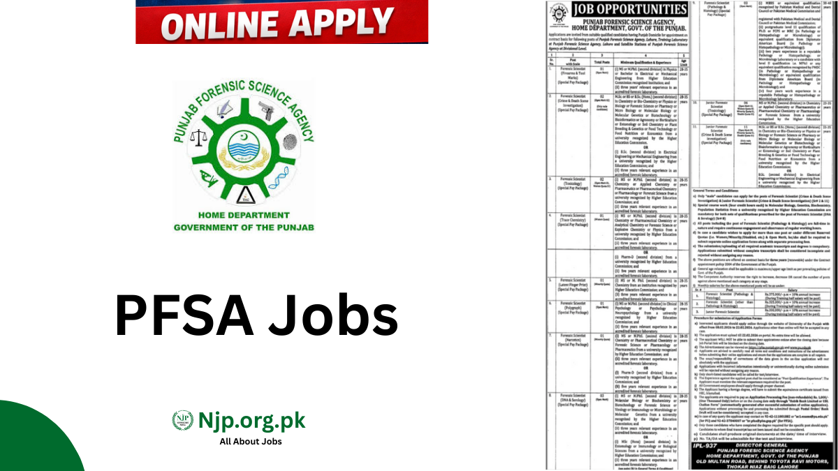 PFSA Jobs 2026
