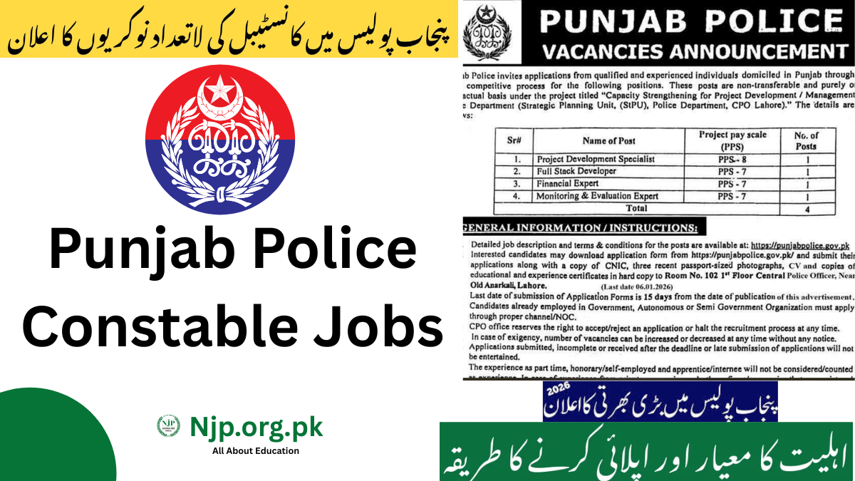 Punjab Police Constable Jobs 2026 Online Apply