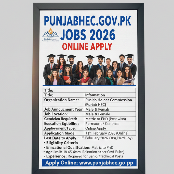 Punjabhec.gov.pk Jobs 2026 Online Apply