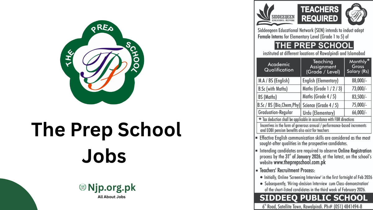 The Prep School Jobs 2026 Online Apply
